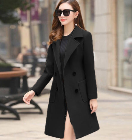 Women's Knee-Length Tweed Coat | Abrigo Largo de Tweed para Mujer